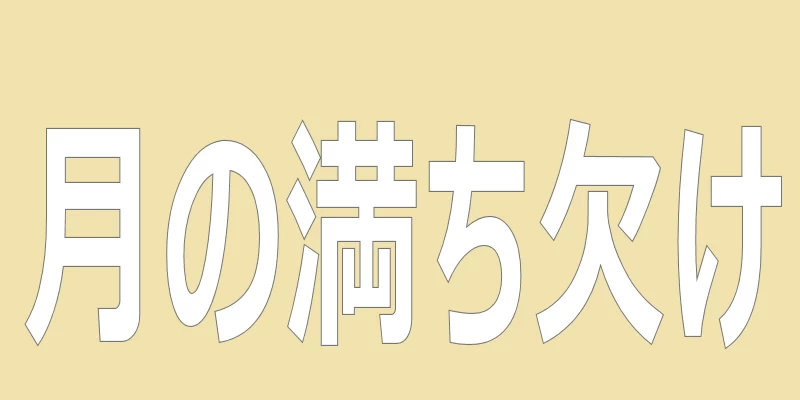 テキスト「月の満ち欠け」