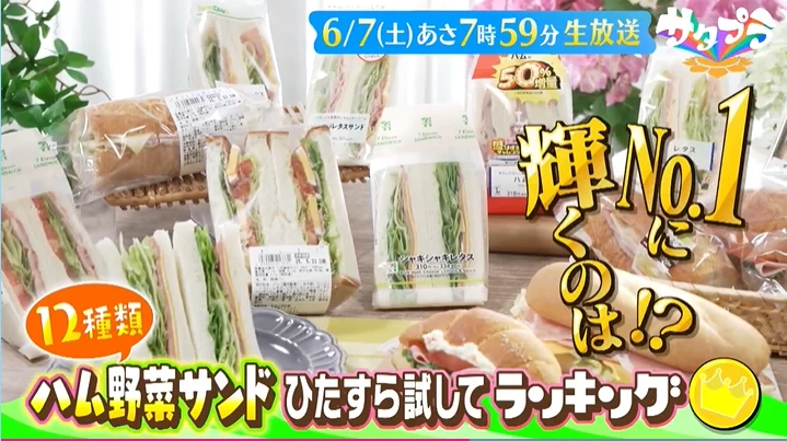 美味しそうなハム野菜サンド